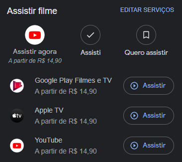 Plataformas de streaming disponiveis para assistir Plataformas de streaming