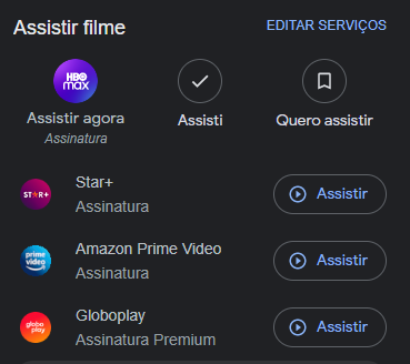 Plataformas de streaming disponiveis para assistir Plataformas de streaming